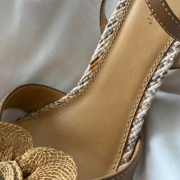 Y2k summer wedges floral embroidered strappy platform sandals - Picture 7 of 8